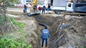 Giresun Deniz Sitesinde kanalizasyon çalışması