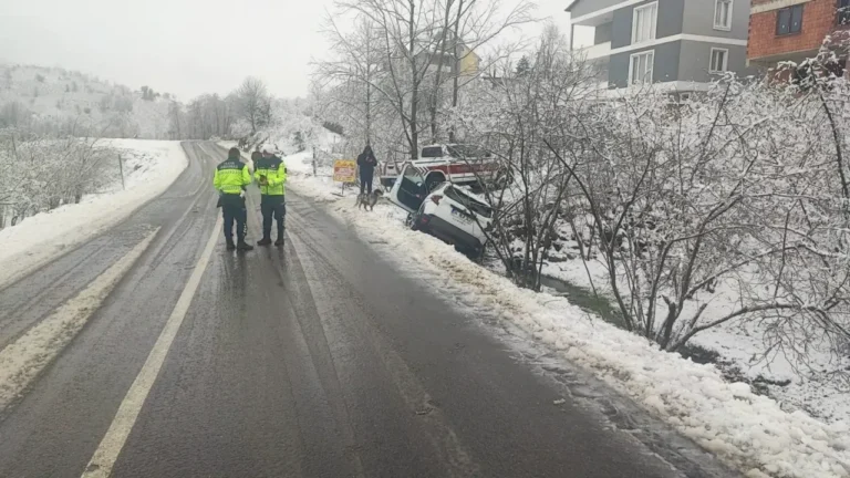 Giresun’da Trafik Kazası! Maddi Hasar Meydana Geldi