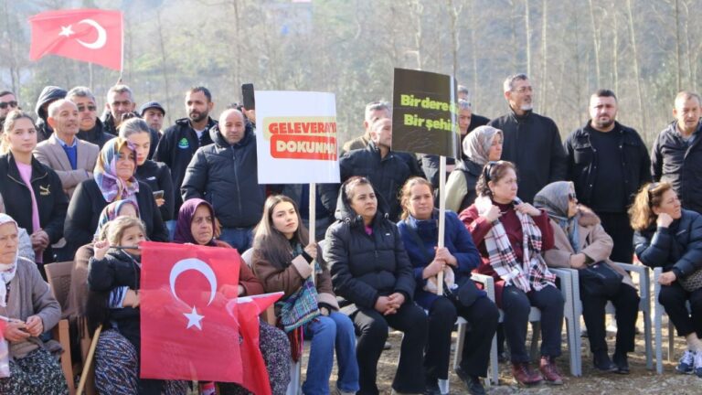 Giresun’da Gelevera Deresi kıyısına kurulmak istenilen çöp tesisi projesine protesto!