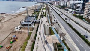 Giresun’da sahil yürüyüş alanlarında hummalı çalışma