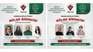 Giresun TÜBİTAK Bölge Yarışmasına Damgasını Vurdu