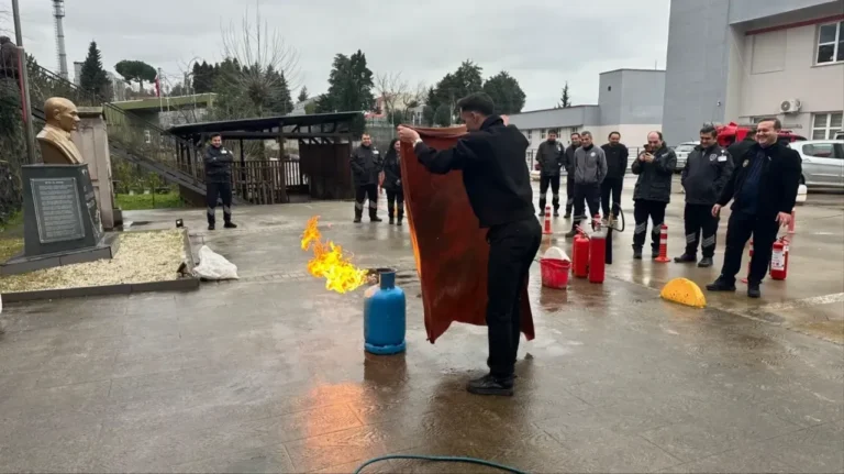 Giresun Devlet Hastanesinde yangın tatbikat