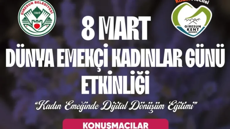 Giresun’da 8 Mart’a Özel Kadın Emeğinde Dijital Dönüşüm Söyleşisi