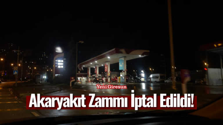 Tabela Değişmedi, Akaryakıt Zammı İptal Edildi!