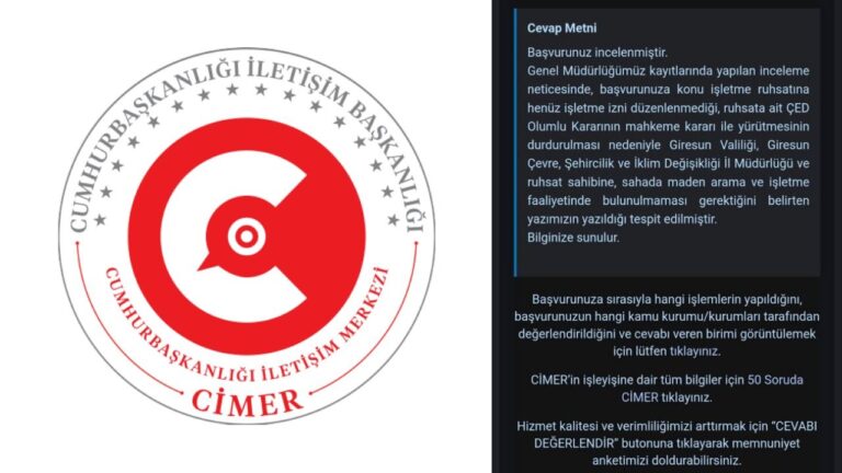 CİMER’den Sekü Köyü Açıklaması