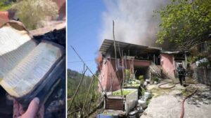 Duroğlu’nda bir ev çıkan yangında kullanılmaz hale geldi