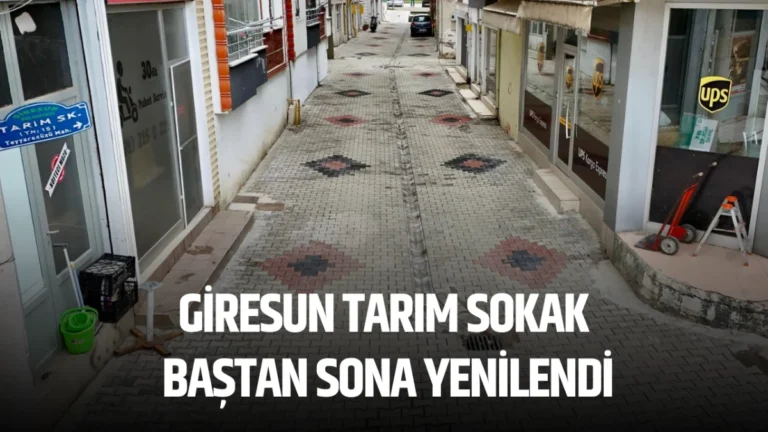 Giresun Tarım Sokak Baştan Sona Yenilendi