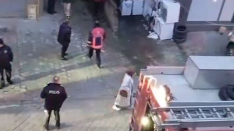 Görele’de Hurda Alanda Yangın Çıktı