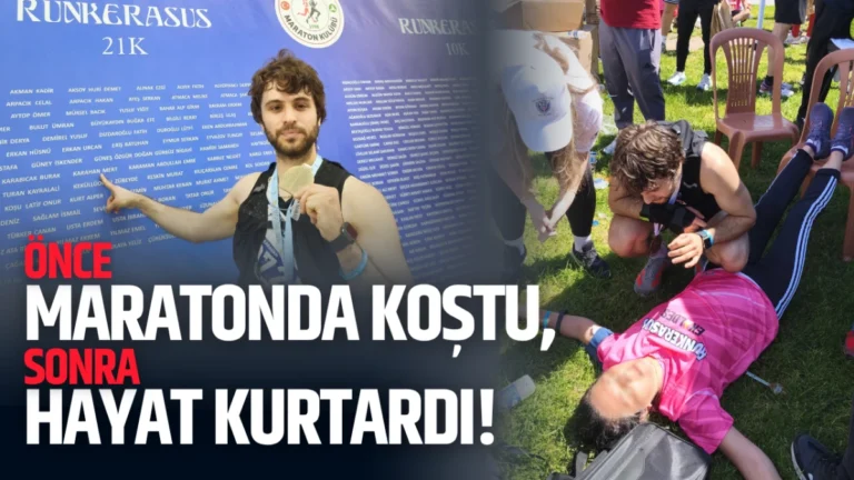 Giresun’da önce maratonda koştu, sonra hayat kurtardı!
