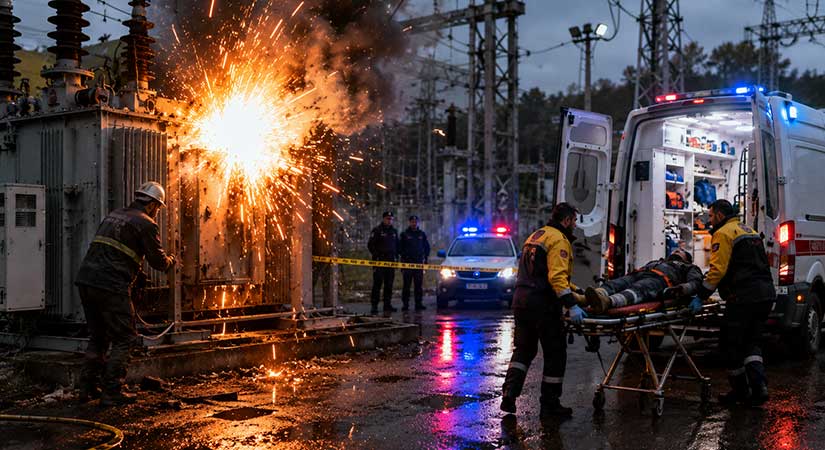 Bakım sırasında işçi yaralandı