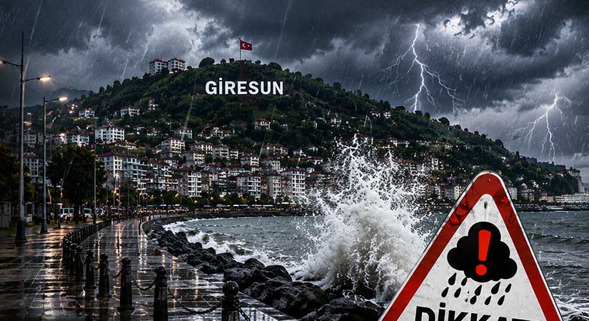 Giresun için kuvvetli yağış alarmı