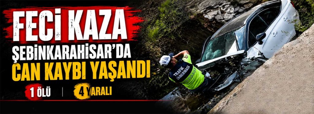 Şebinkarahisar’da kanala düşen otomobilde 1 kişi öldü