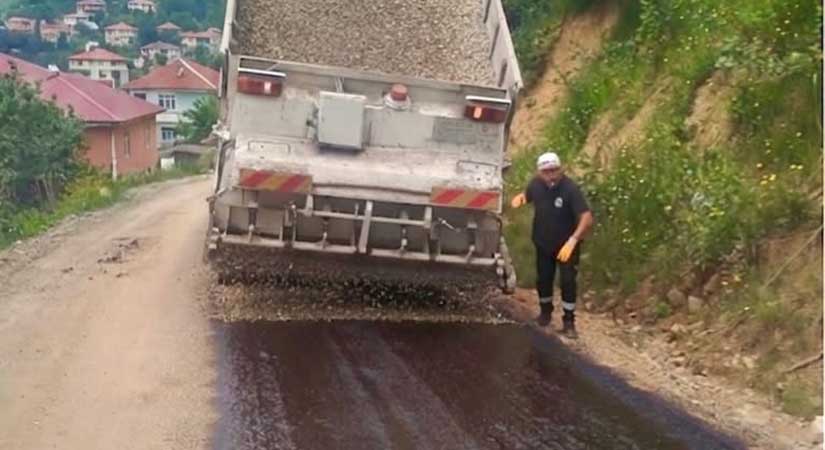 Karaovacık Yaylası yolu yenileniyor
