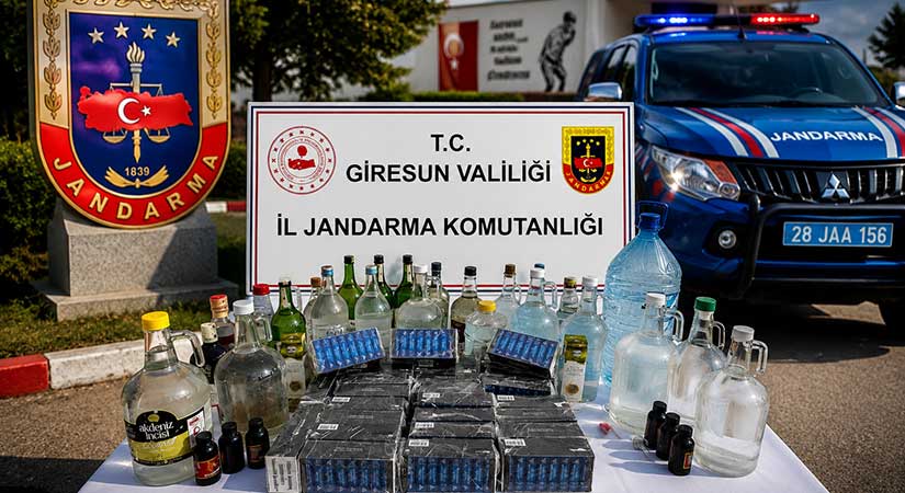 Tirebolu’da kaçak alkol operasyonu