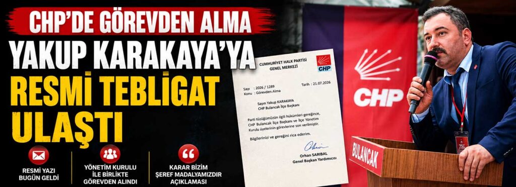 Yakup Karakaya’ya resmi tebligat ulaştı