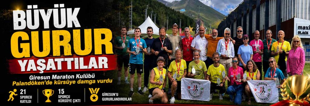 Giresun Maraton Kulübü Palandöken’de kürsüye damga vurdu