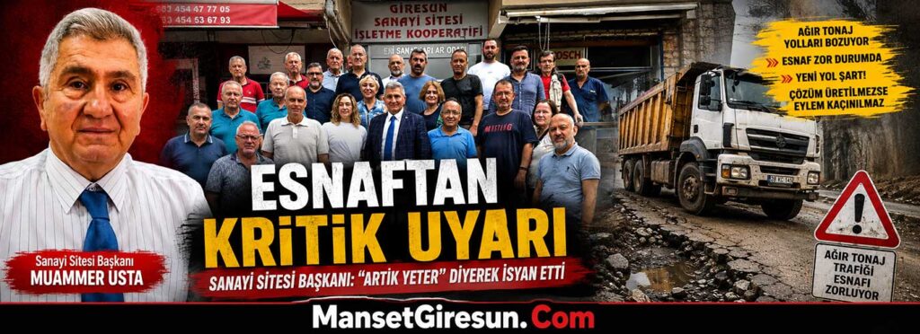Sanayi Sitesi Başkanı: “Artık yeter” diyerek isyan etti